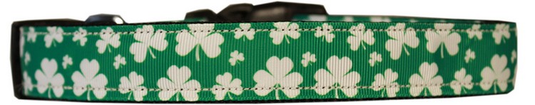 Shamrocks Nylon Dog Collar MD